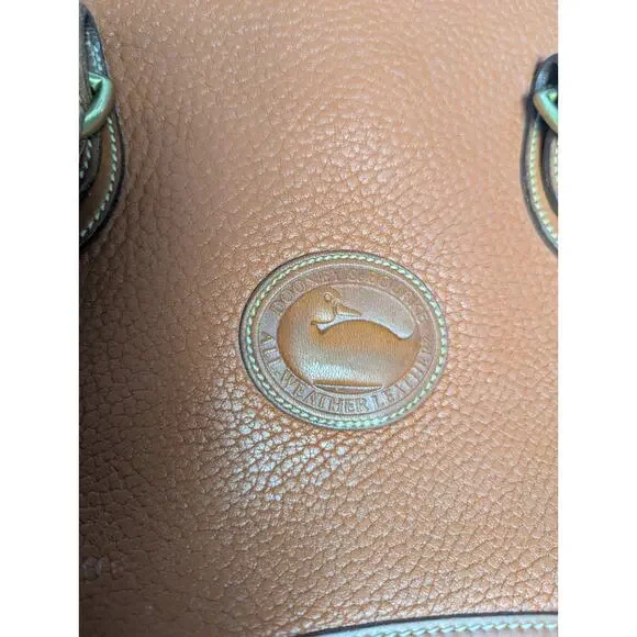 Vintage Dooney & Bourke Pebble British Tan Vachetta Leather Satchel Bag USA - Picture 12 of 16